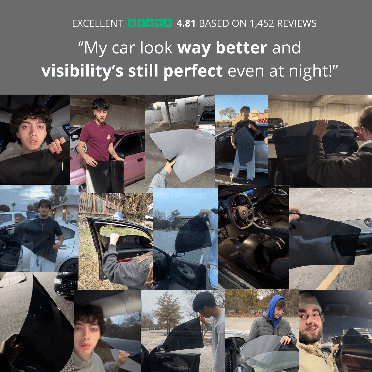 FlexiTint™ Custom-Fit Removable Window Tint